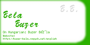 bela buzer business card